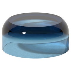 Big Dew Drop Side Table in Aegean Blue, Translucent Resin, by Ian Cochran