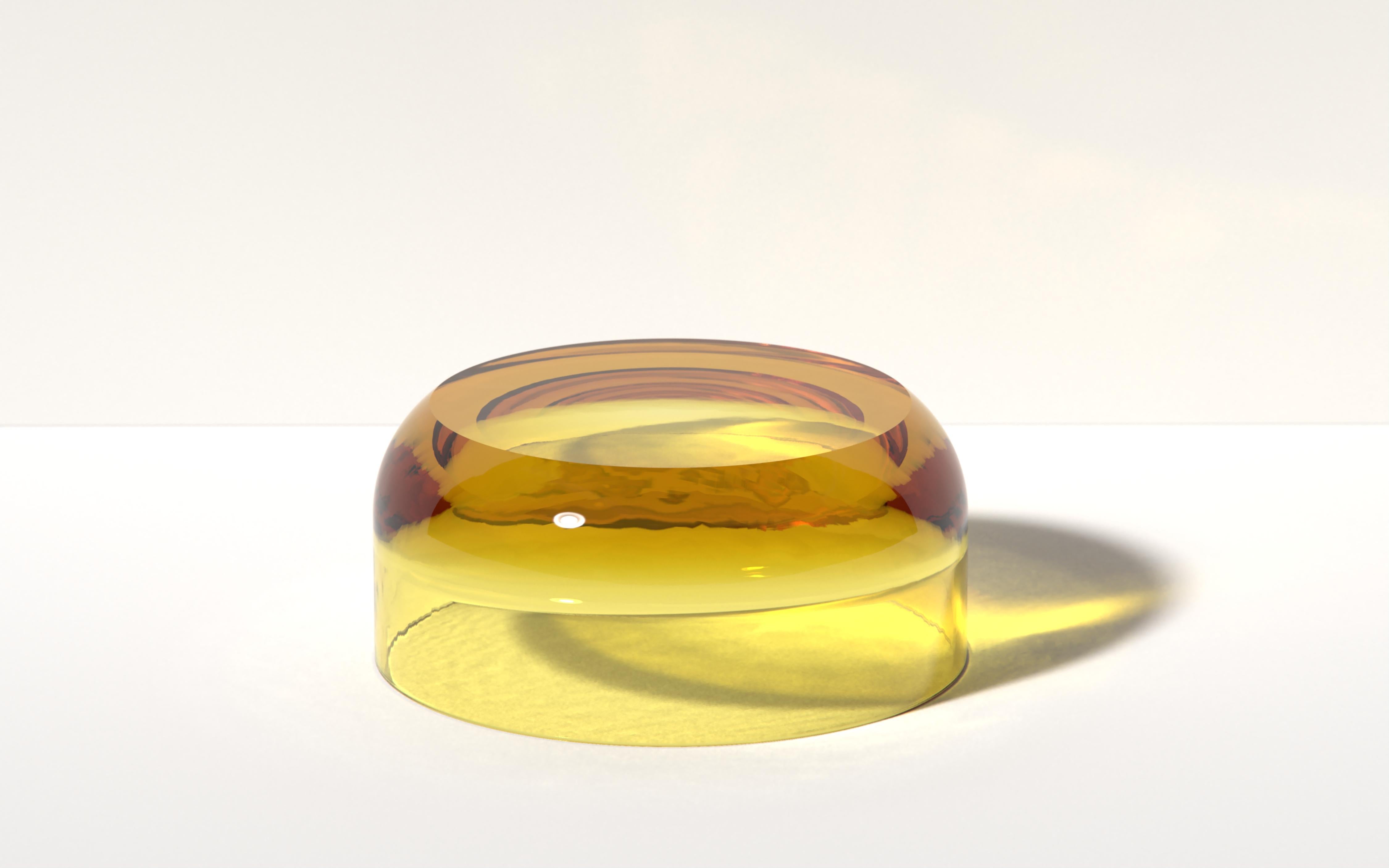 Big Dew Drop Beistelltisch in Honigtau, transluzentes Kunstharz, von Ian Cochran im Angebot 1