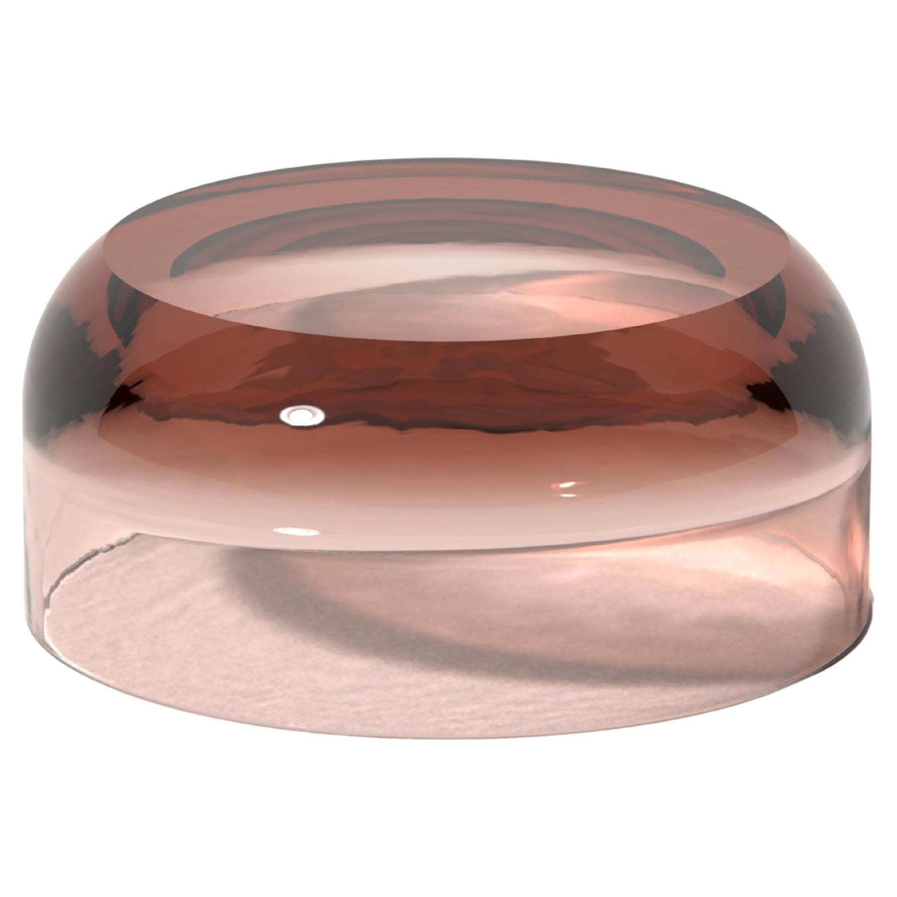 Tavolino Big Dew Drop in Penny Red, resina traslucida, di Ian Cochran