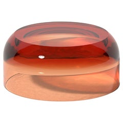 Table d'appoint Big Dew Drop en Spritz Orange, résine translucide, par Ian Cochran