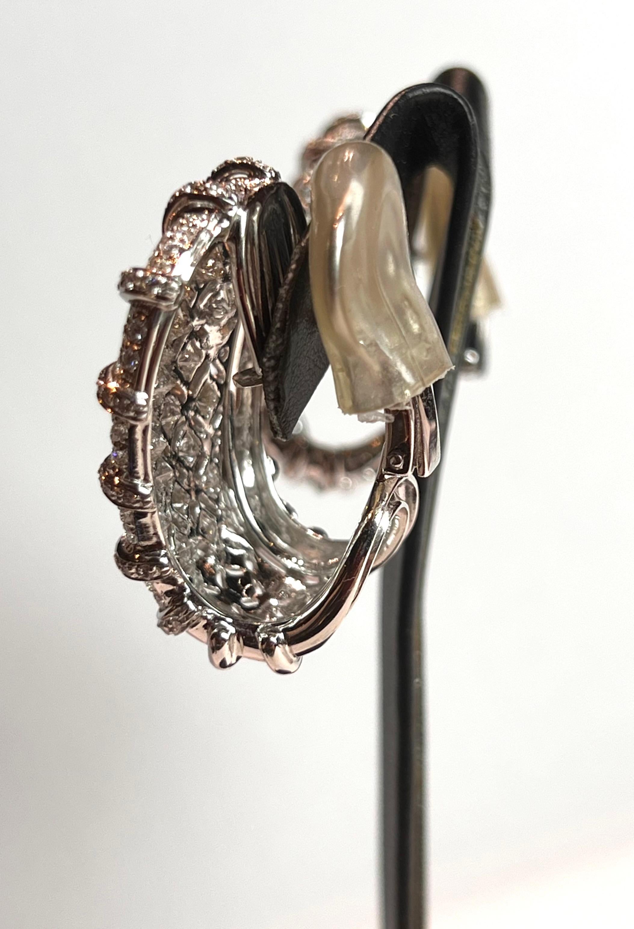 Round Cut Big Diamond Earrings For Sale