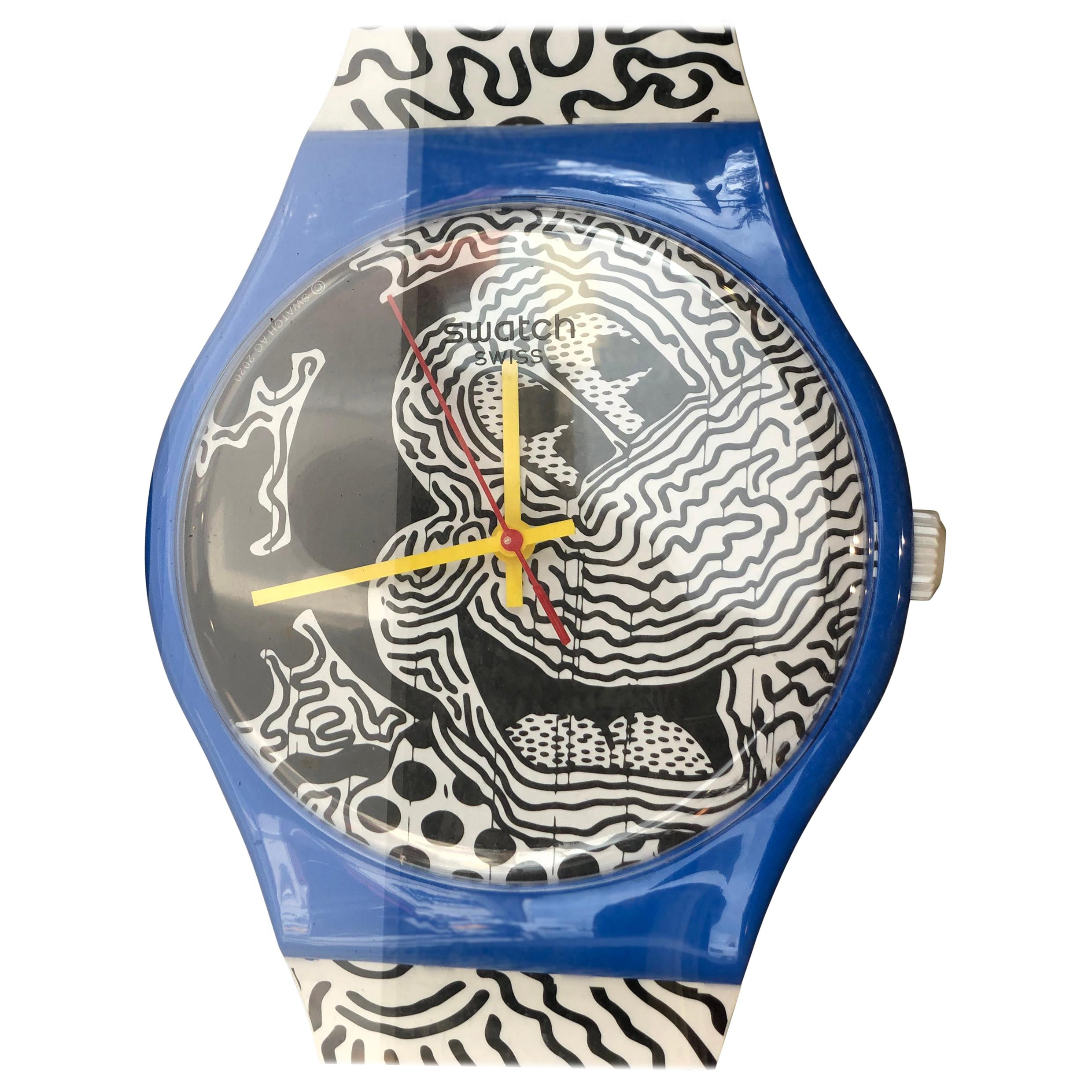  Big Disney X Keith Haring Swatch Watch For Sale