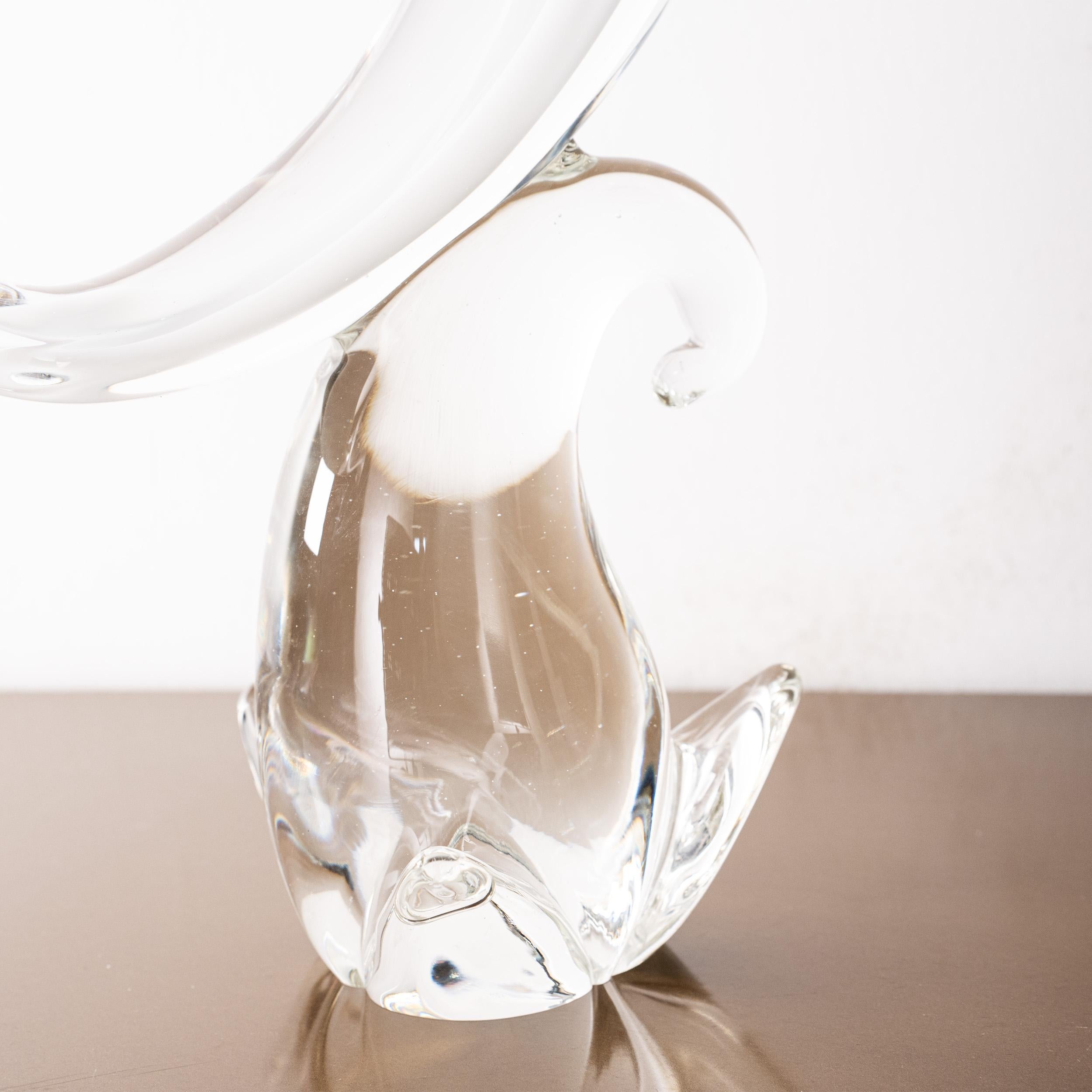 Großer Delphin Skulptur aus Murano Glas von Formia Venezia, Italien, auf Lager im Angebot 1
