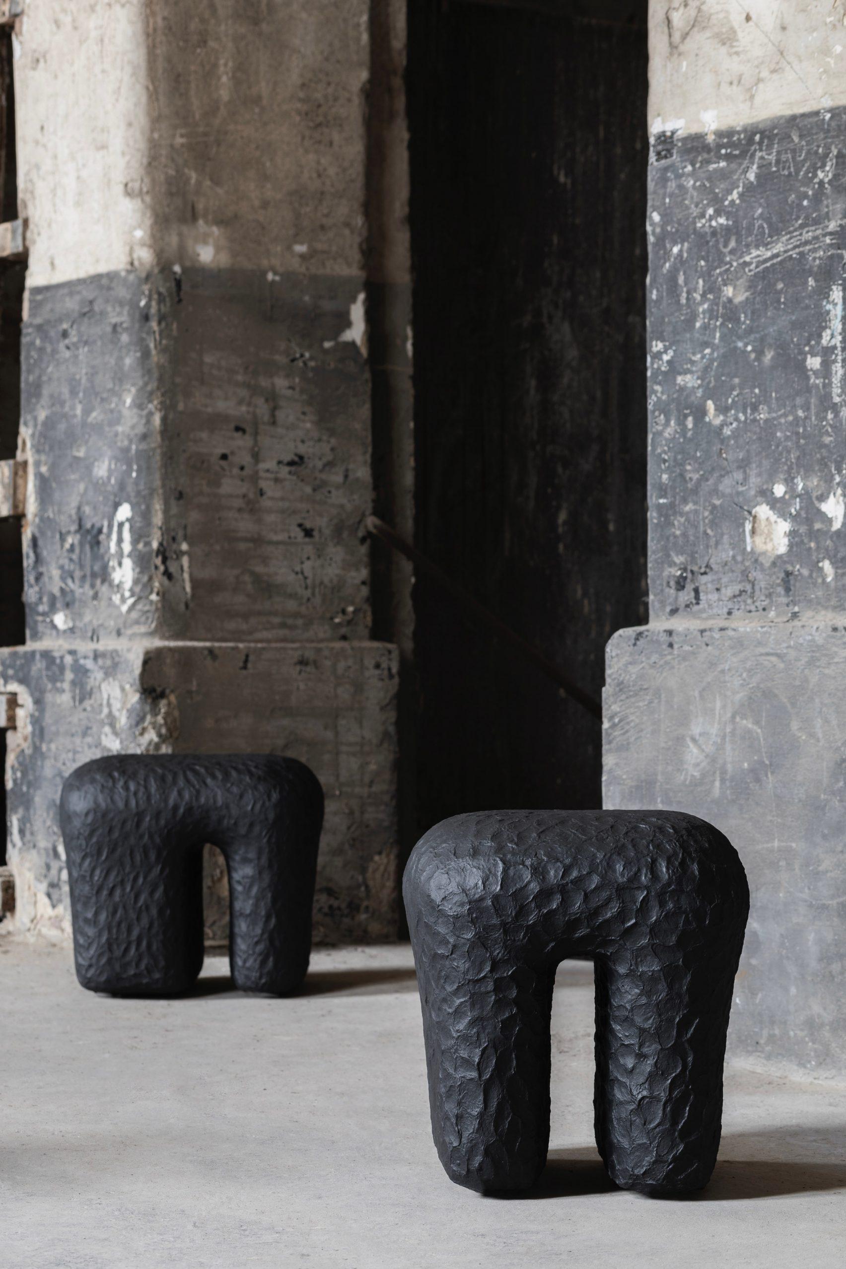 Organic Modern Big Duzhyi Stool by Victoria Yakusha For Sale