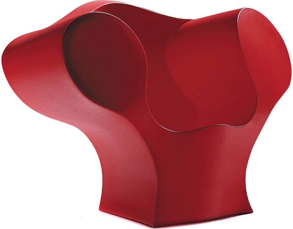 Organic Modern Big Easy Outdoor Armchair by Ron Arad in White, Red or Black Polyethylene For Sale