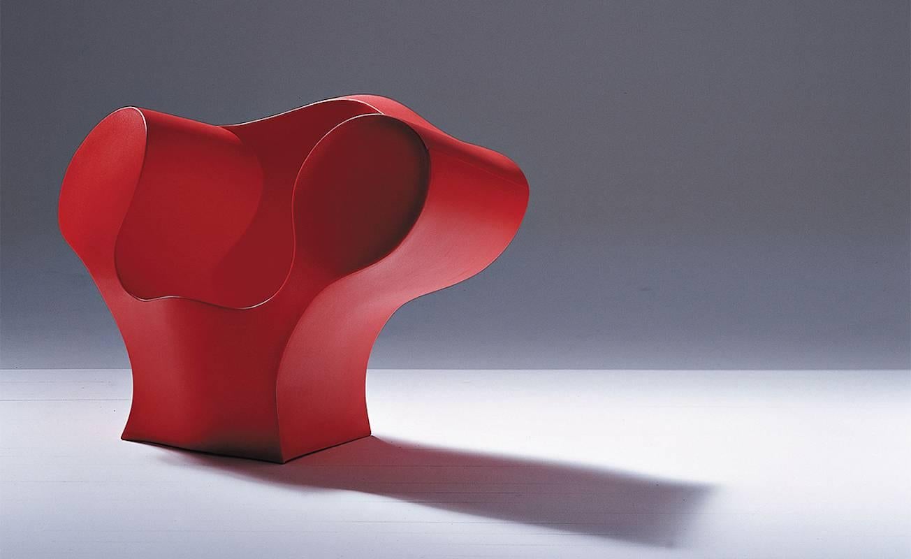 Contemporary Big Easy Outdoor Armchair by Ron Arad in White, Red or Black Polyethylene For Sale
