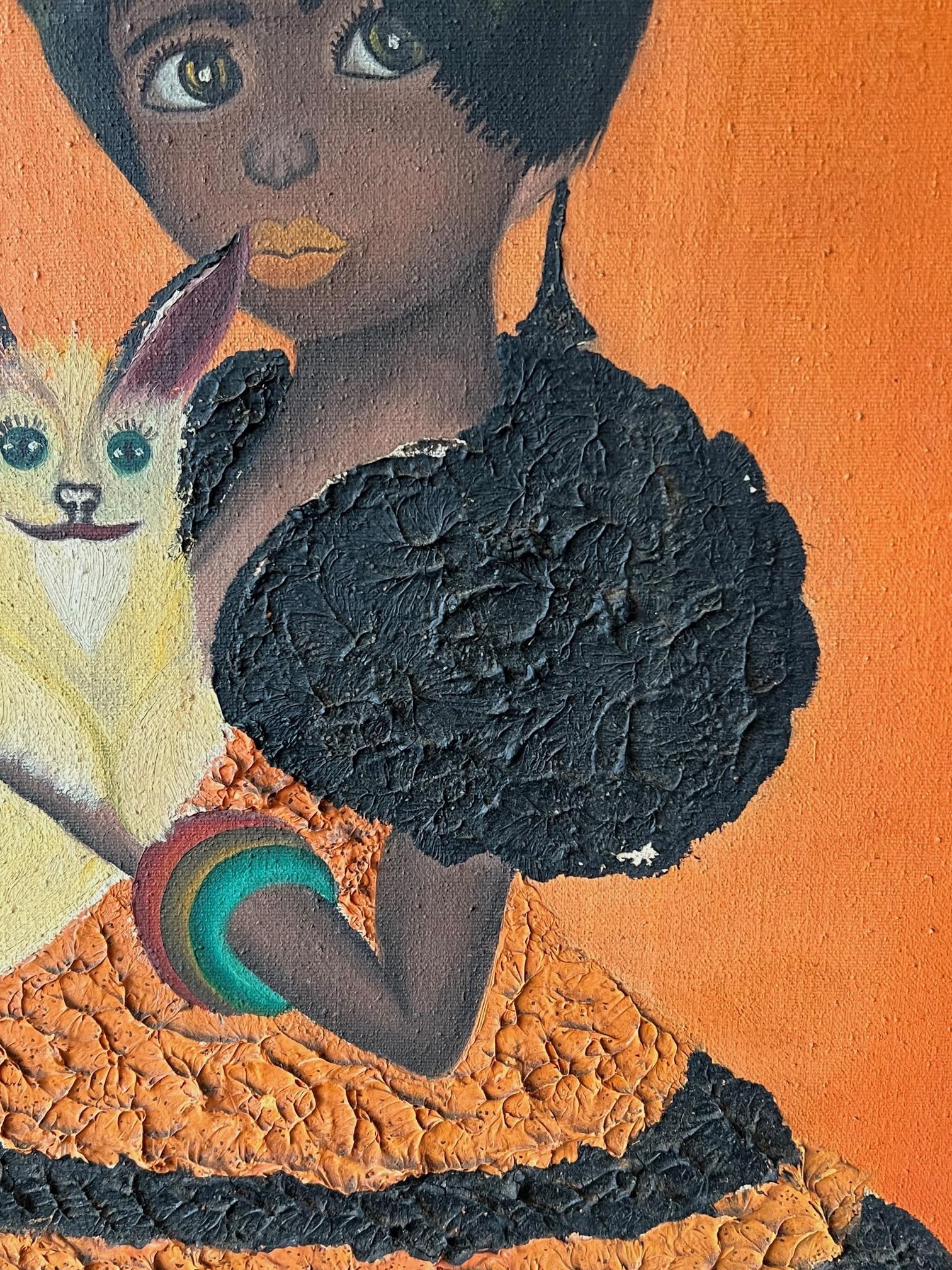Self Taught“, Gemälde mit großem Auge, 1968 (Mitte des 20. Jahrhunderts) im Angebot