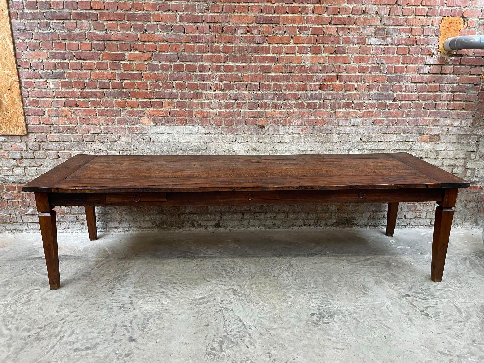 Early 20th Century Big farm table  For Sale