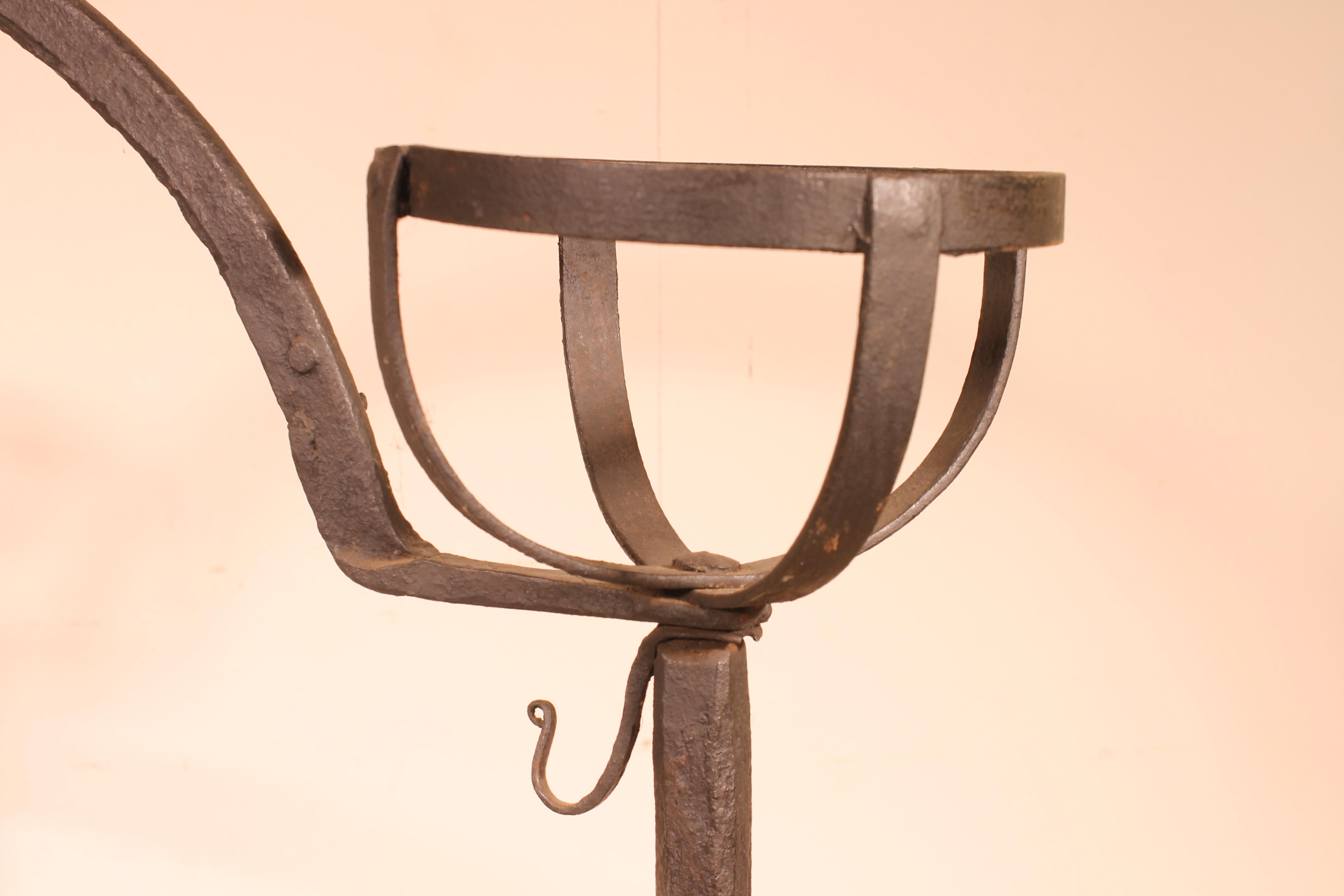 Spanish Big Fire Dogin Wrought Iron, 17th Century, Spain