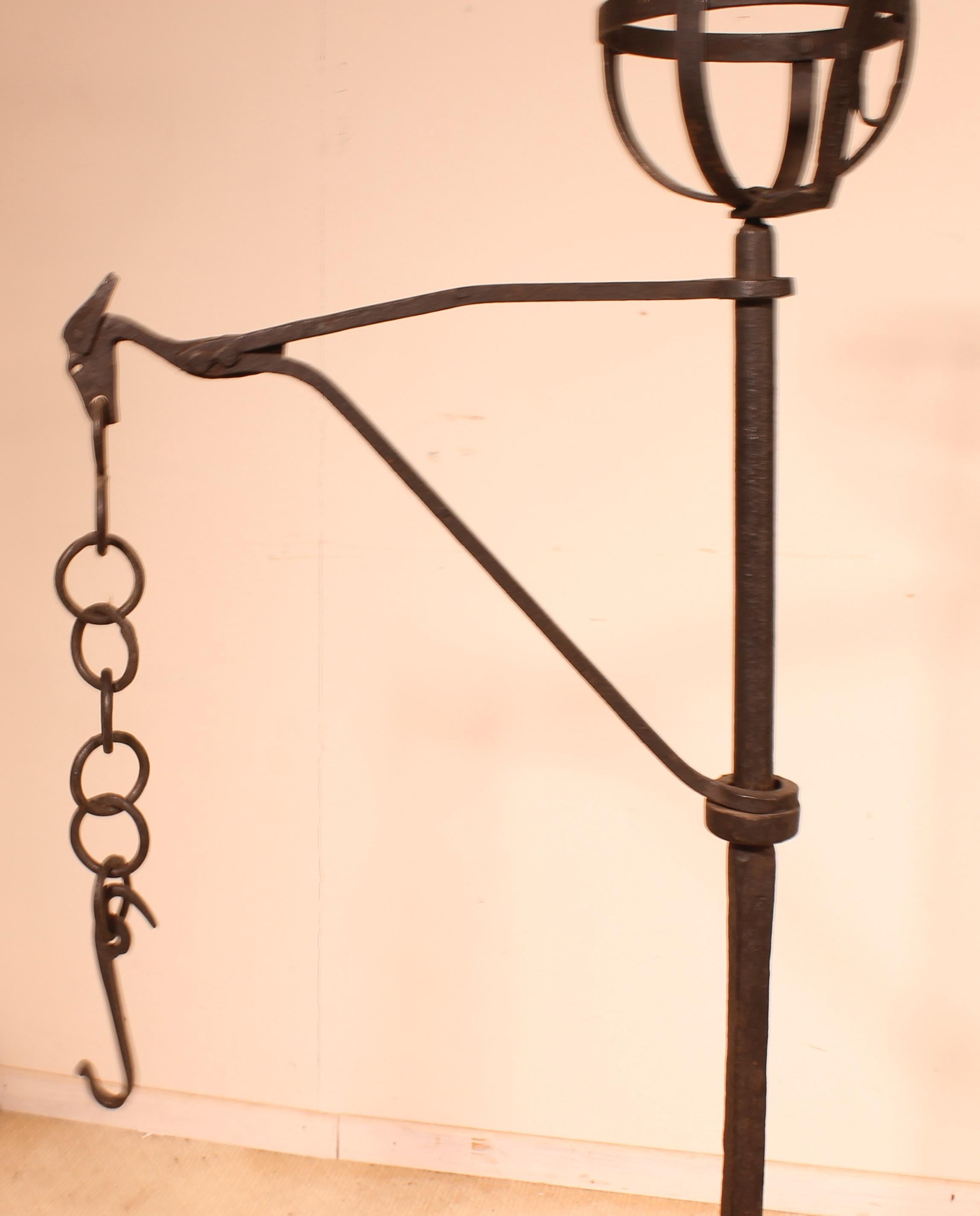 Big Fire Dogin Wrought Iron, 17th Century, Spain 1