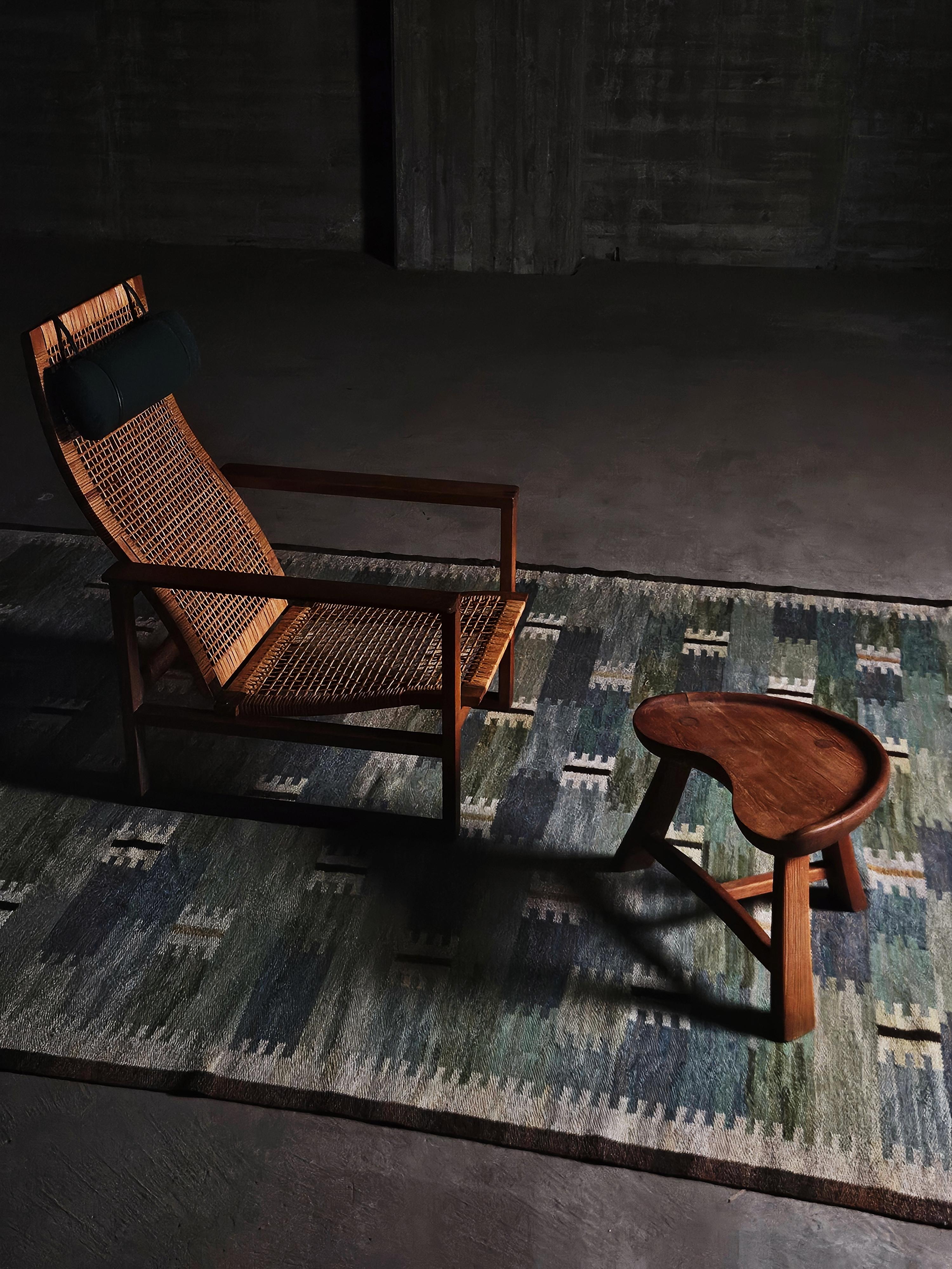Big flatweave carpet attributed to Anna Maria Hoke, Sweden, 1961 For Sale 3