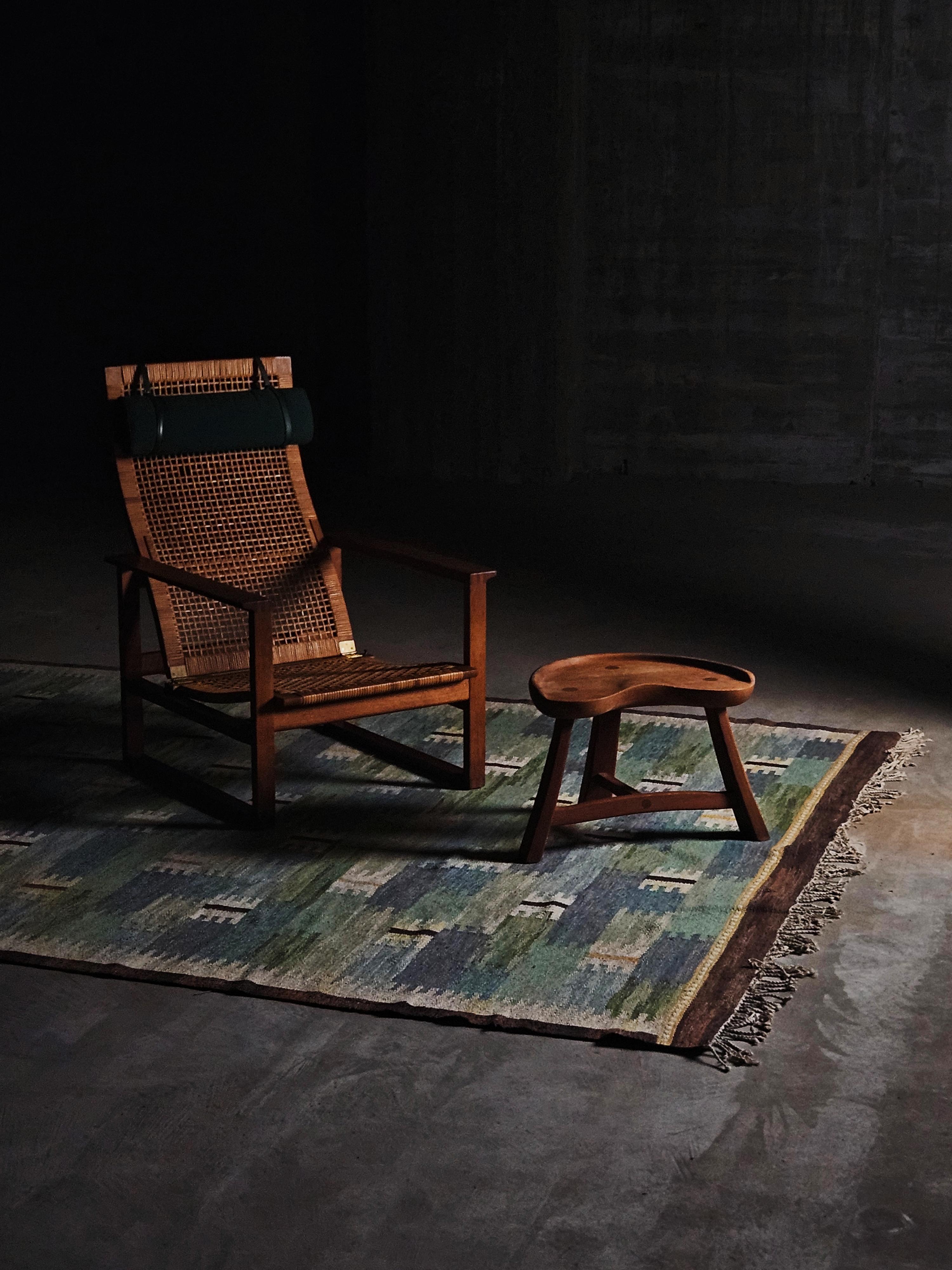 Big flatweave carpet attributed to Anna Maria Hoke, Sweden, 1961 For Sale 5