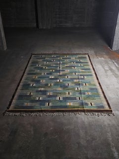Großer Flachgewebe-Teppich, Anna Maria Hoke zugeschrieben, Schweden, 1961