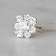 Big Flower Bouquet Ring/ Sterling Silver