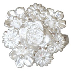 Big Flower Bouquet Ring/ Sterling Silver