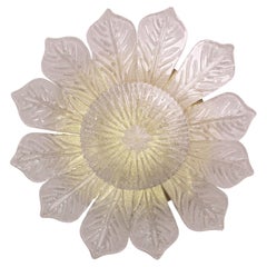 Big Flower Italian Murano Glass Ceiling Light or Chandelier, 1970s