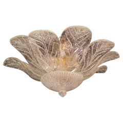 Big Flower Italian Murano Glass Ceiling Light or Chandelier, 1970s