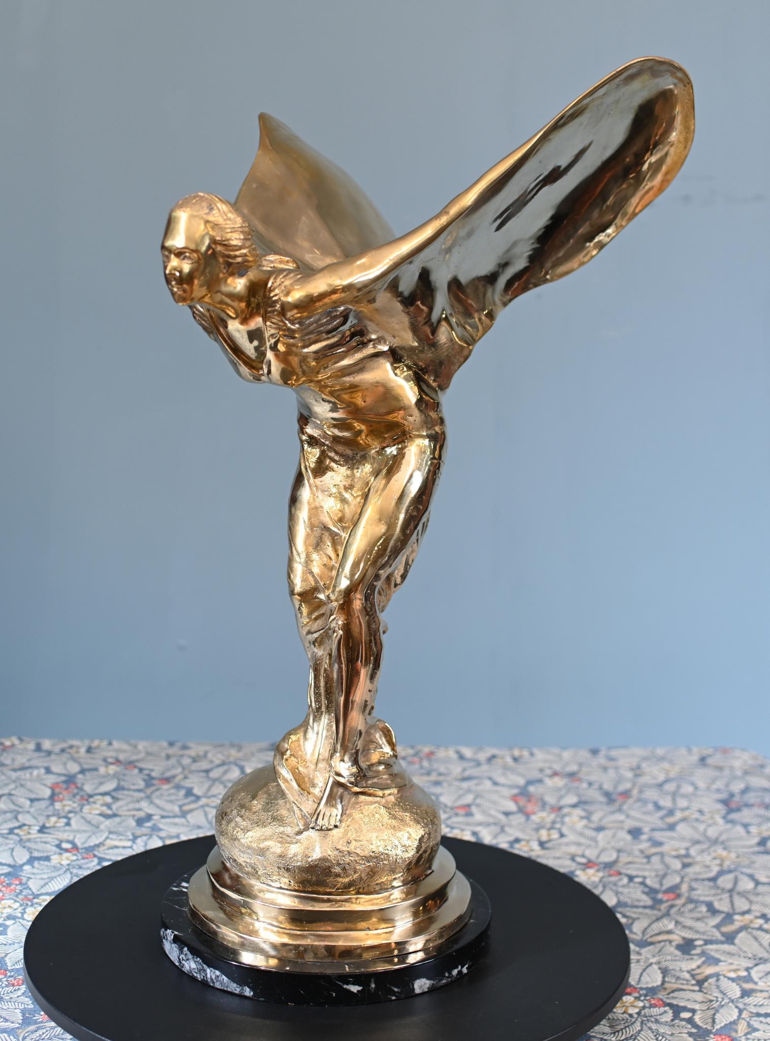 Estatua de la Gran Dama Voladora Art Nouveau Bronce Espíritu del Extasis en Bueno estado para la venta en Potters Bar, GB