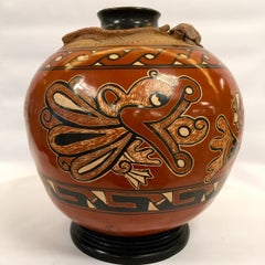 Big Funerary Urn from the Tupinambas Tribe in Ceramic Painted