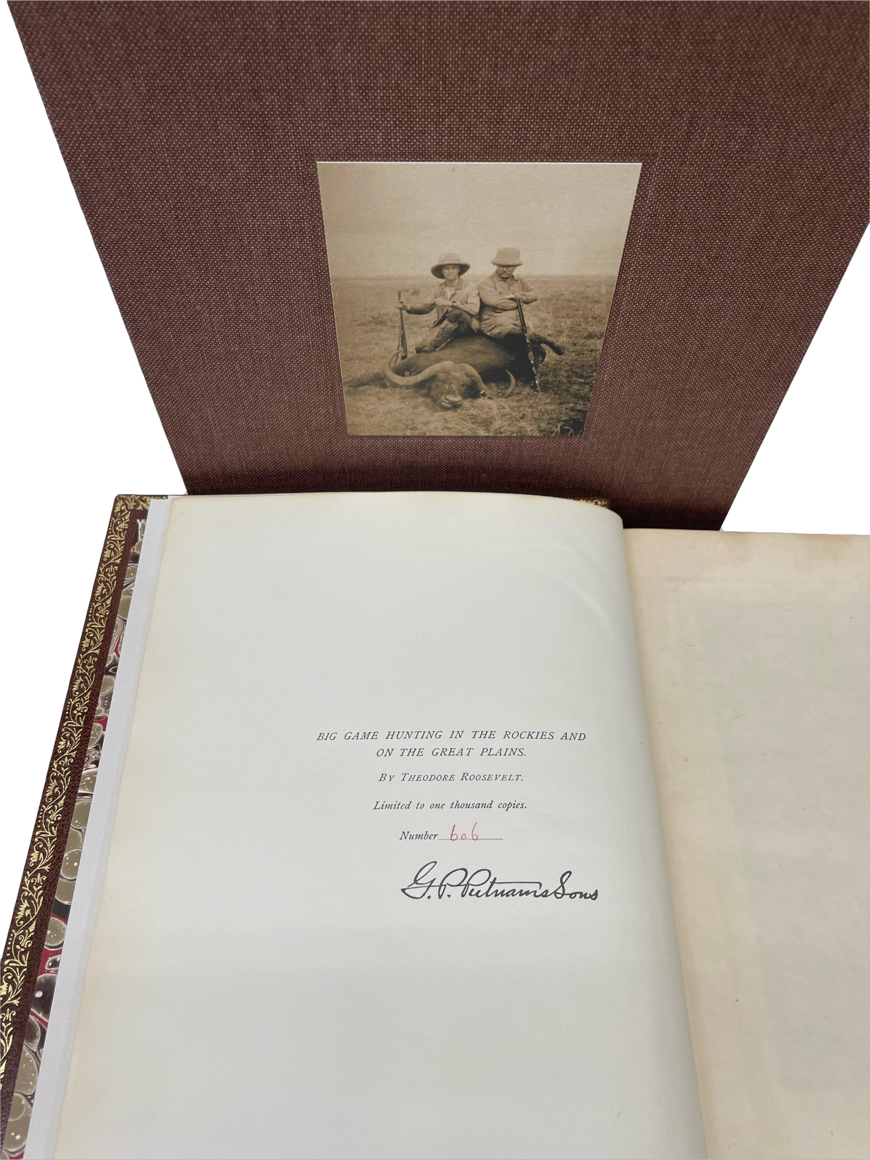 Big Game Hunting, Signed by Theodore Roosevelt, #606 of 1000, 1899 In Good Condition In Colorado Springs, CO