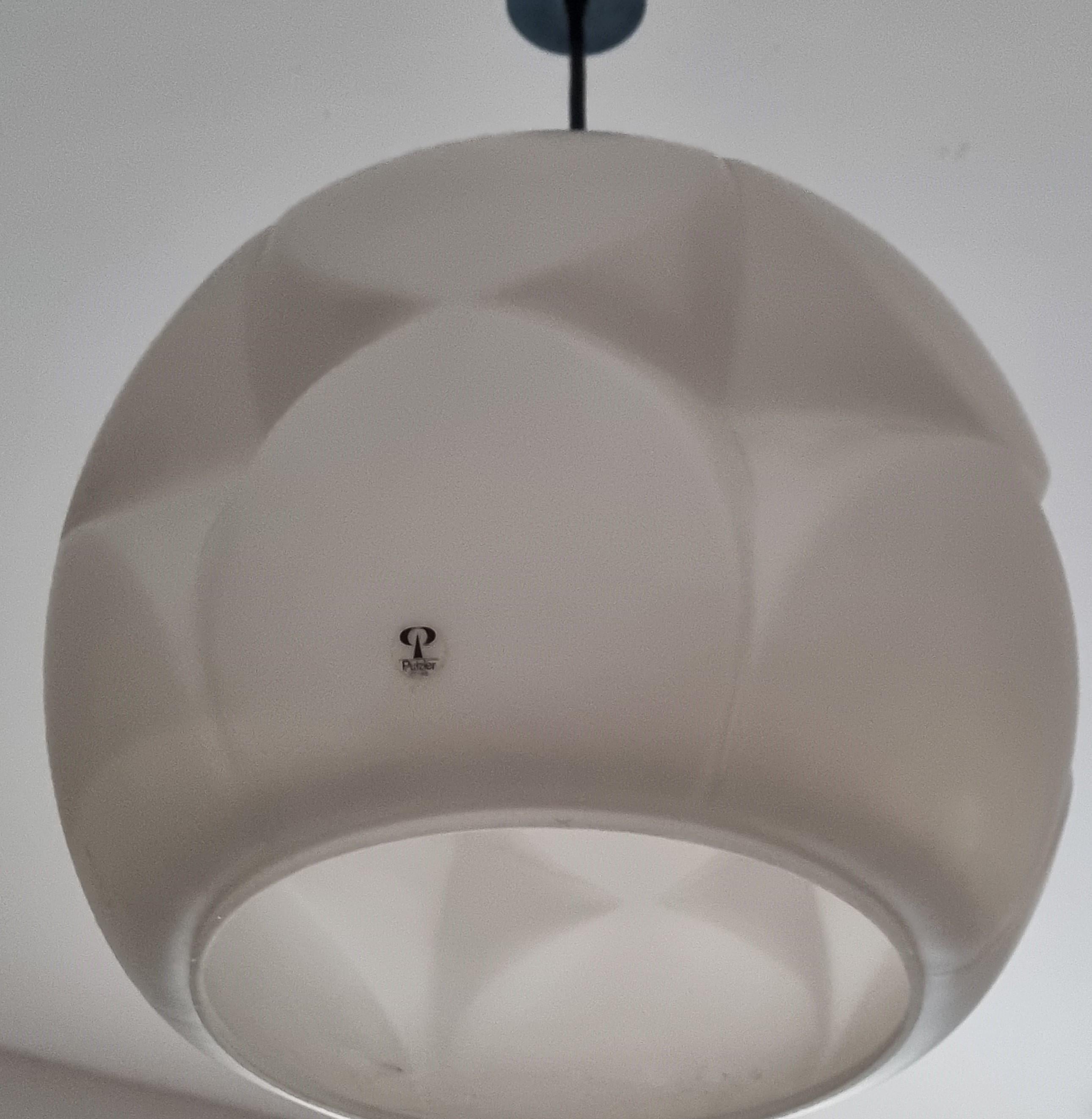 Allemand Grande lampe géométrique en verre de PEILL & PUTZLER  NO AGE   Allemagne  70's en vente