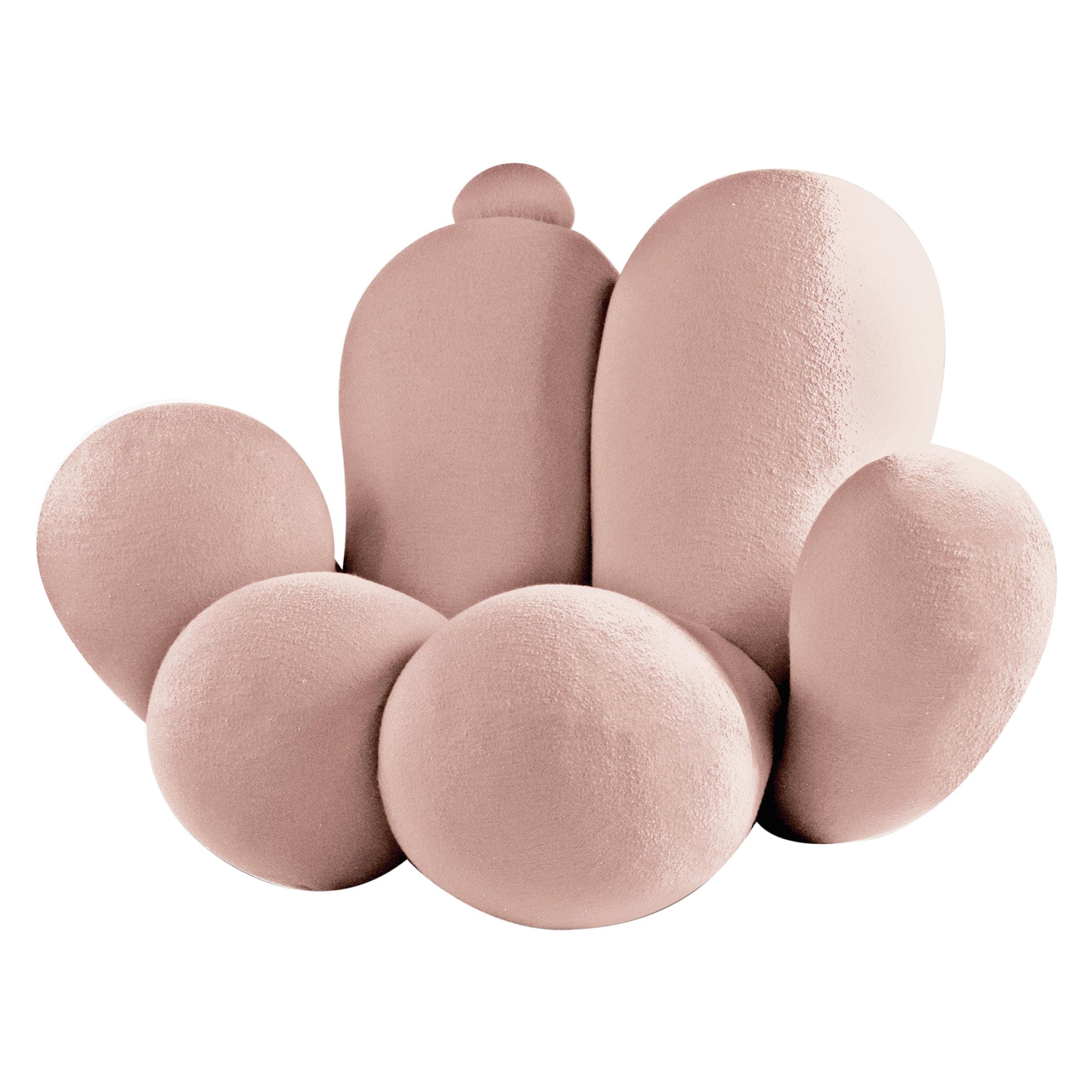 Poltrona Big Girl, Pink Bigli, organica, moderna, scultorea