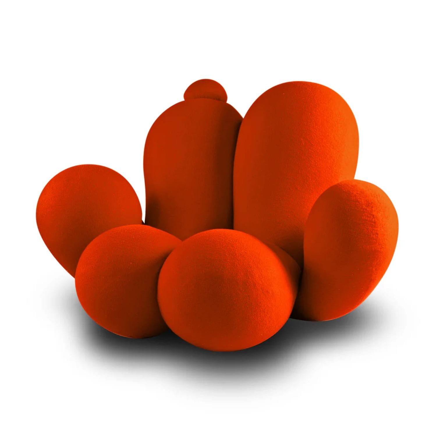 Big Girl Orange Velvet Chair by Bohinc Studio
Limited Edition Of 10 Pieces.
Dimensions: D 131 x W 151 x H 112 cm. 
Materials: Wood, foam, and velvet.

Available in bouclé or velvet fabrics. Available in different color options. Please contact us.