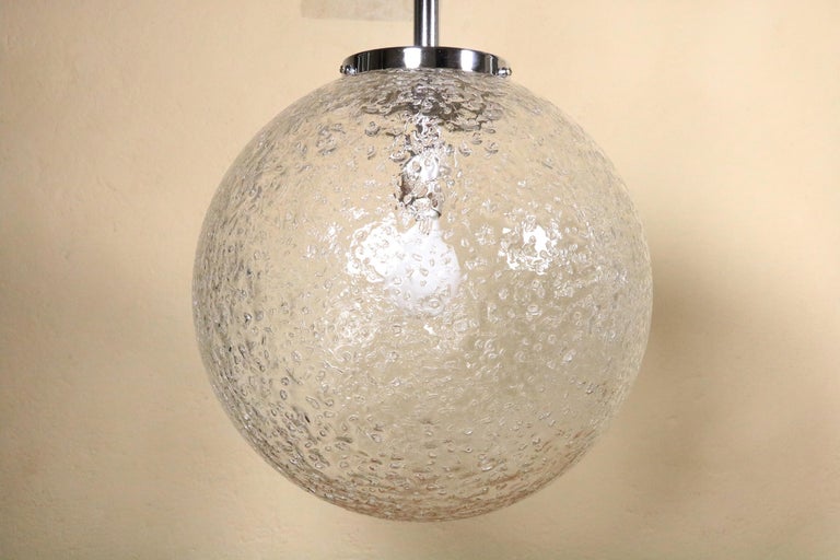 Big Glass Ball Lamp, Bubble Glass, Chrome by Doria, 1980s, 1/3 For Sale ...