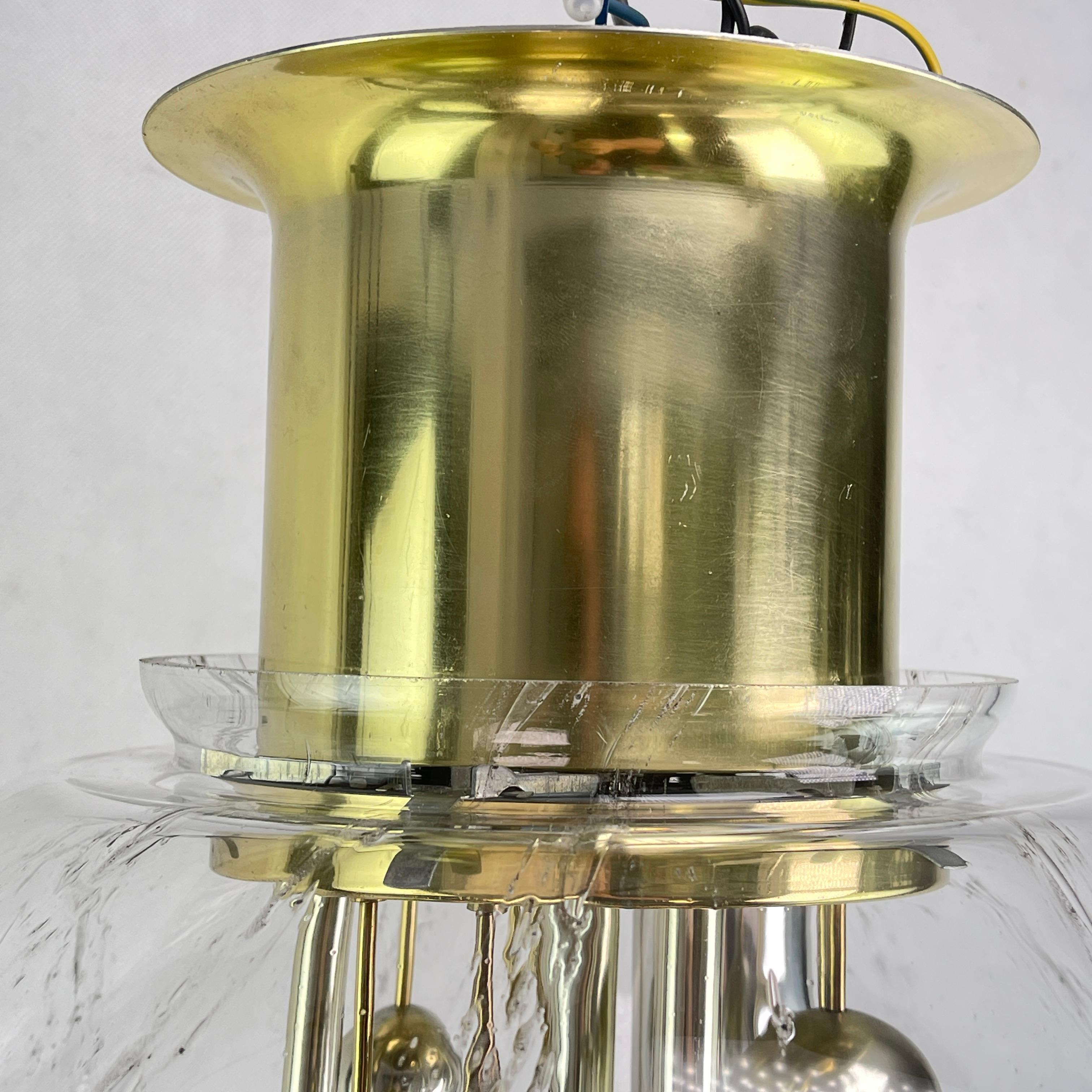 big glass ball Sputnik lamp, Doria, 1970s In Good Condition For Sale In Saarburg, RP