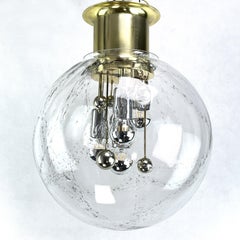 big glass ball Sputnik lamp, Doria, 1970s