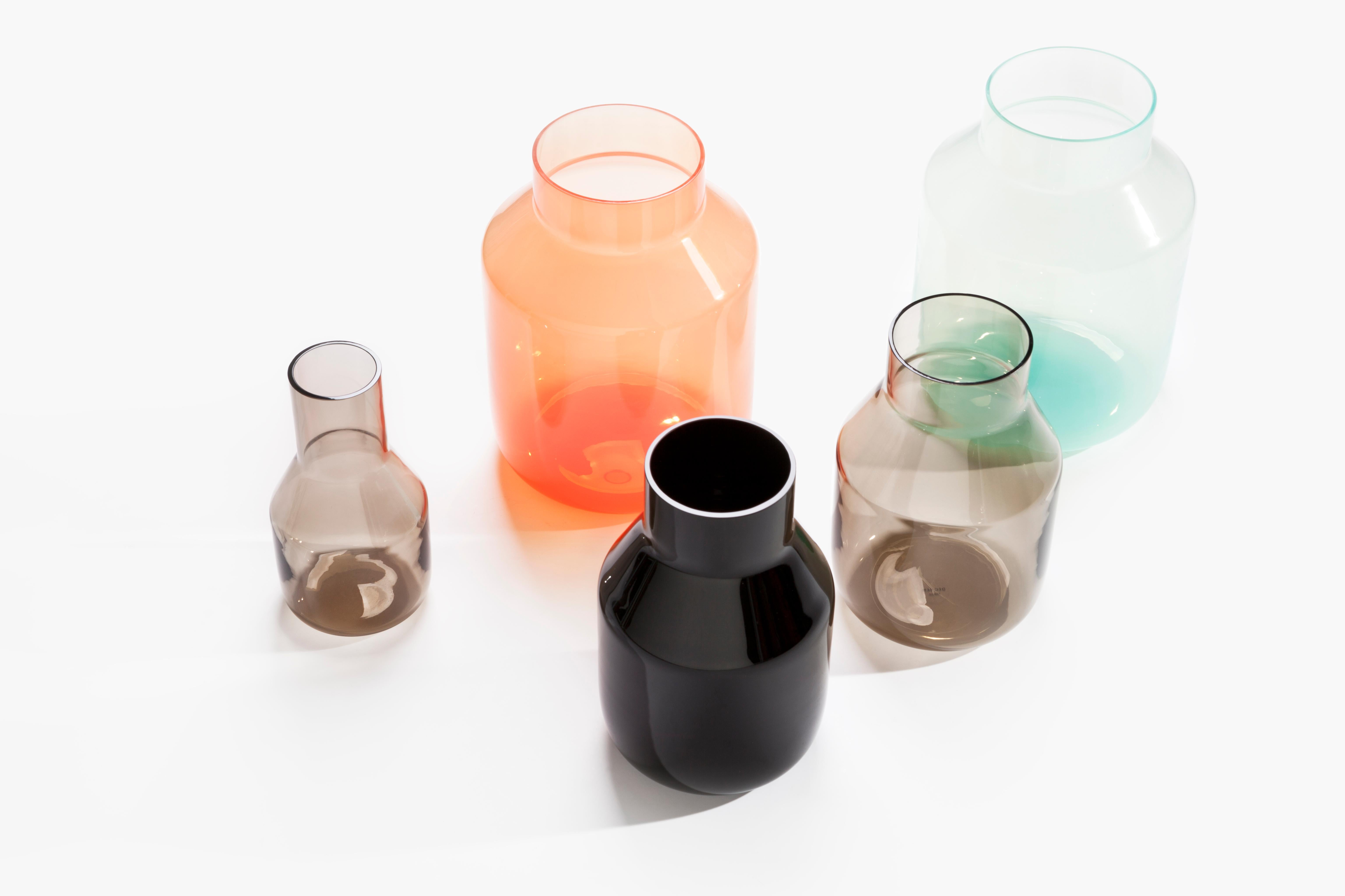 Post-Modern Big Glass Container Vase by Dechem Studio