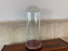 Big Glass Lintel Around 1900 /Globe/ Cloche