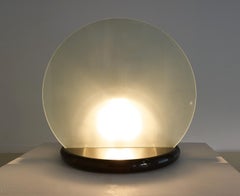 Big "Gong" Marble and Glass Table Lamp by Bruno Gecchelin, Skipper, 1981