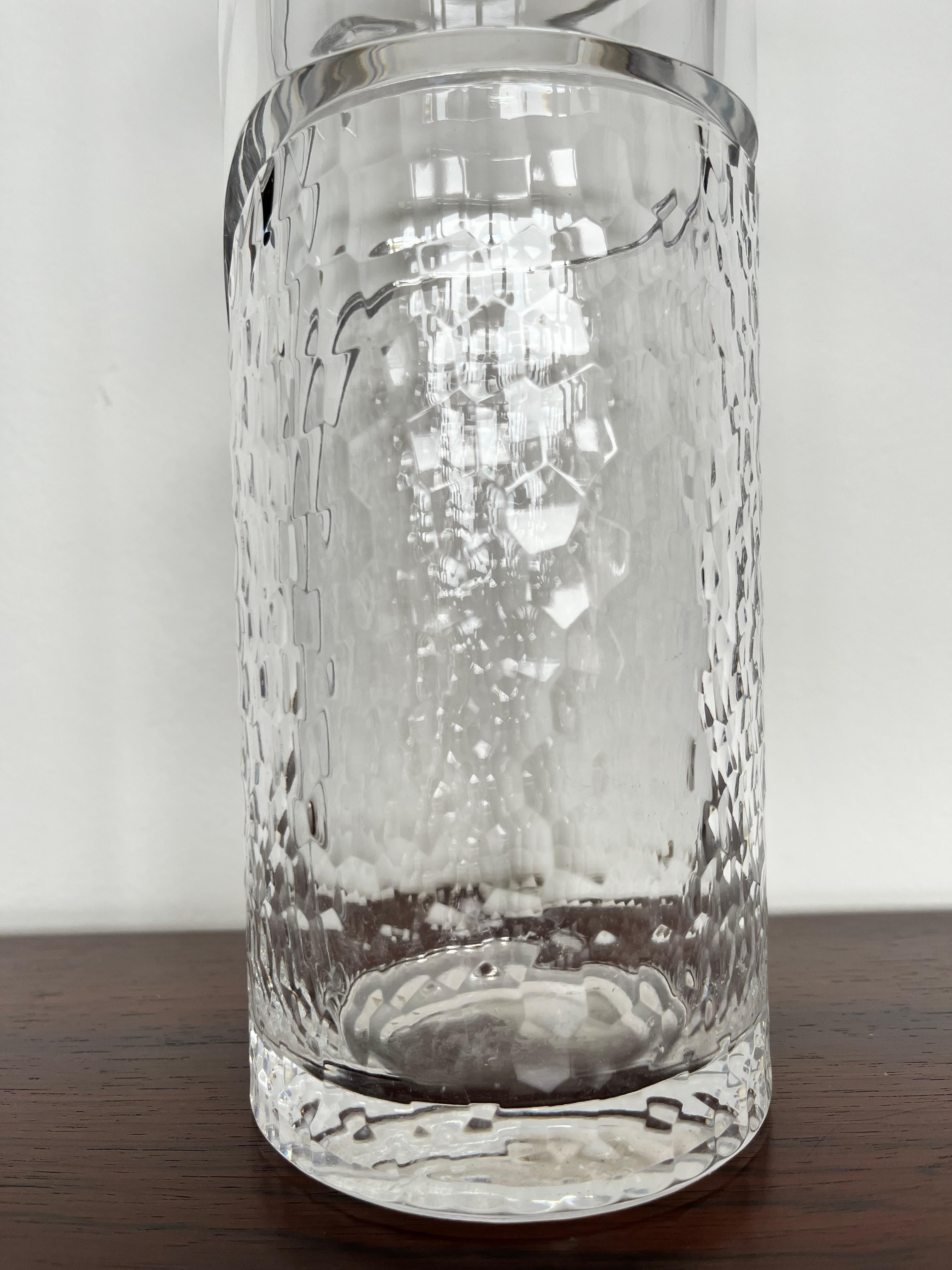 Mid-Century Modern BIG hand made artglass flower vase, around 1970s - marked For Sale