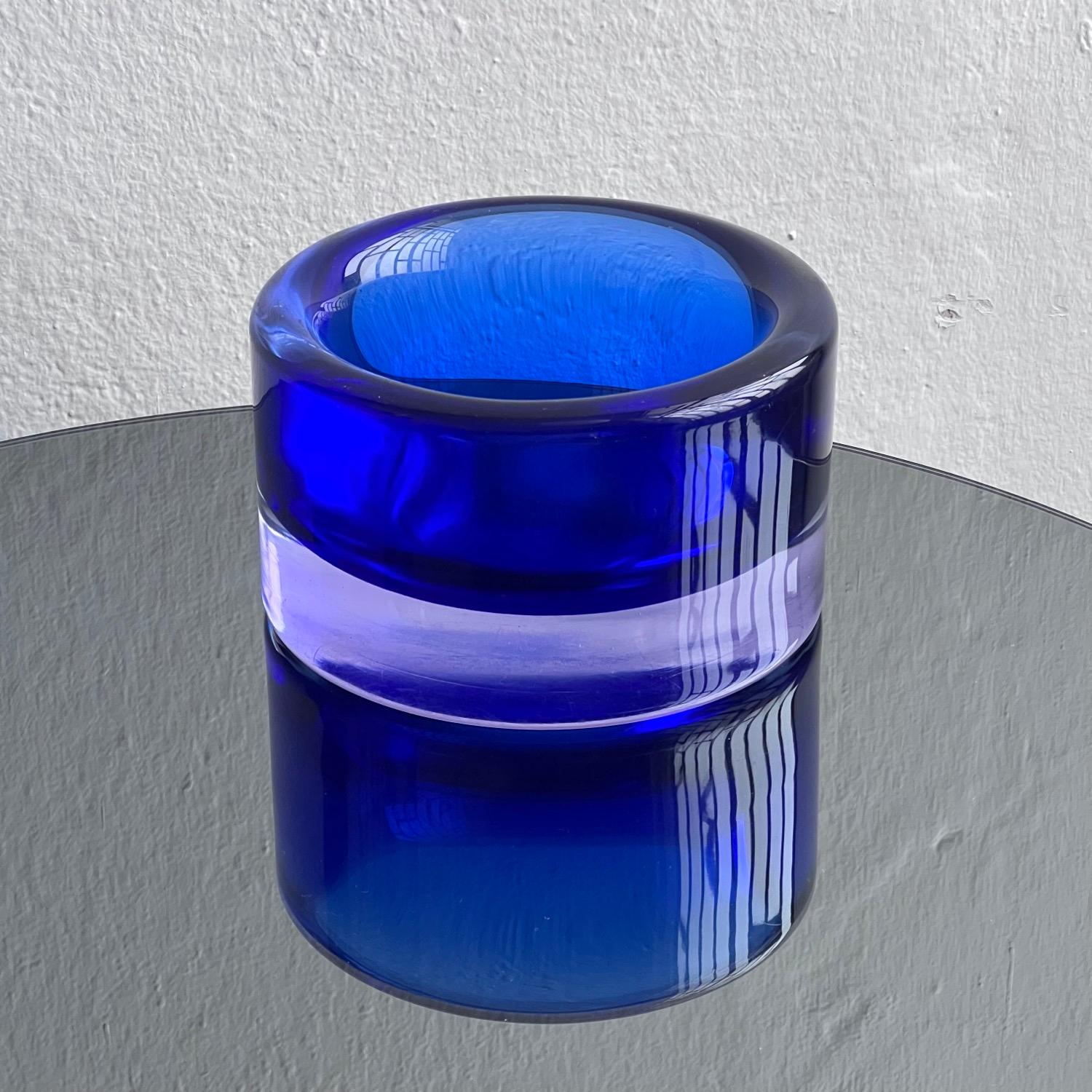 Glass Big Heavy Decorative Murano Bowl by Mario Pinzoni for Seguso For Sale
