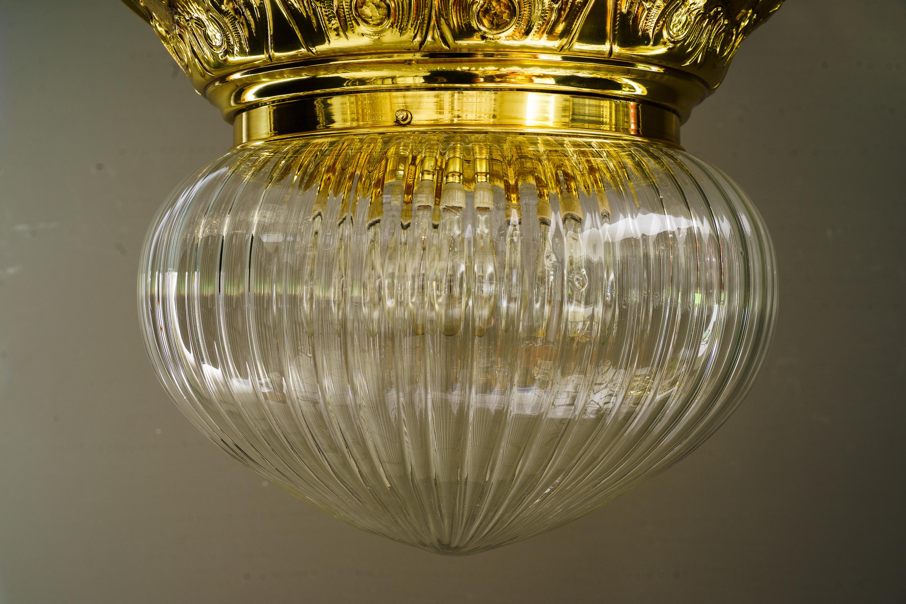 Neoclassical Big historistic Ceiling lamp vienna around 1890s For Sale