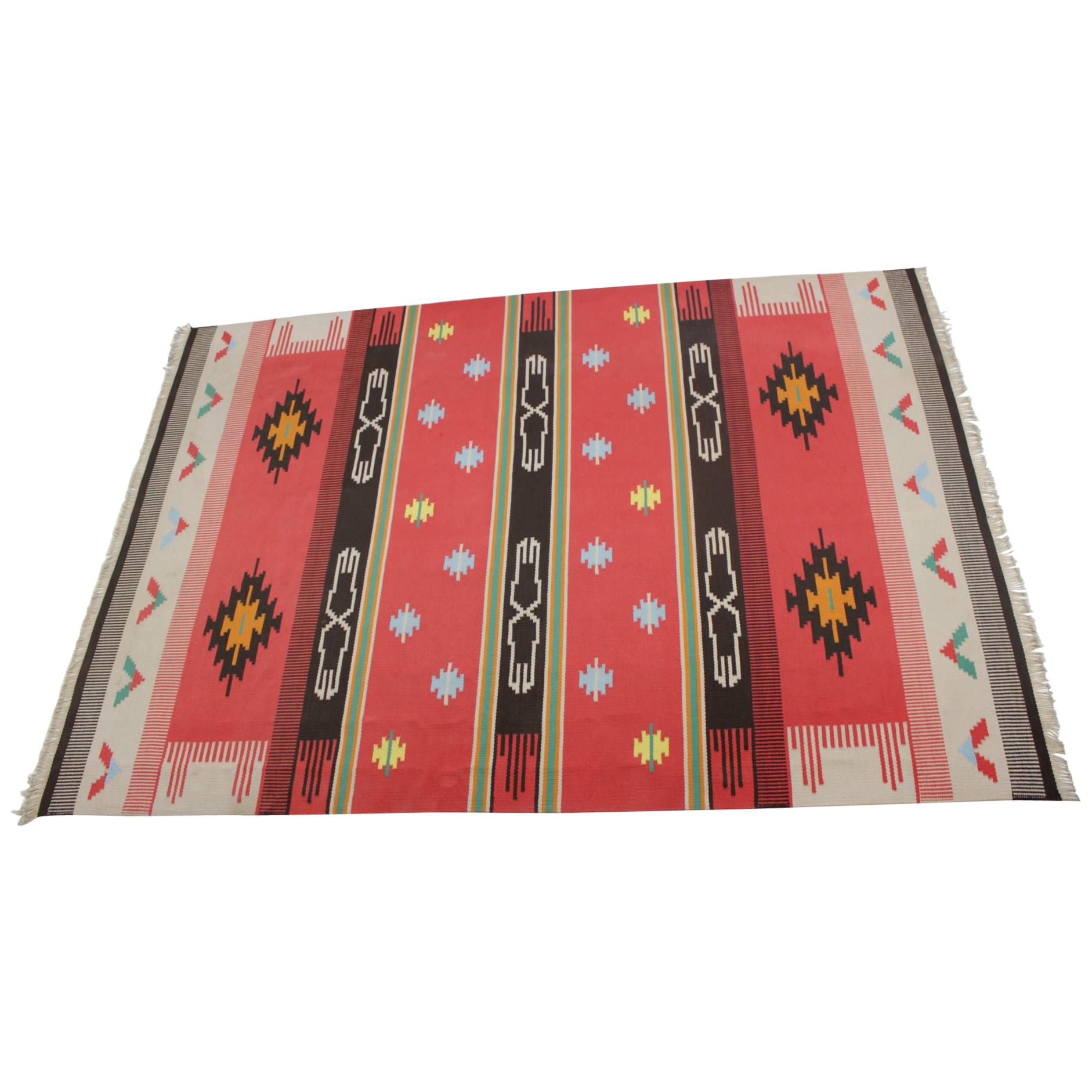 Big Indian Kilim Carpet or Rug For Sale