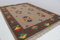 Big Indian Style Kilim Rug or Carpet