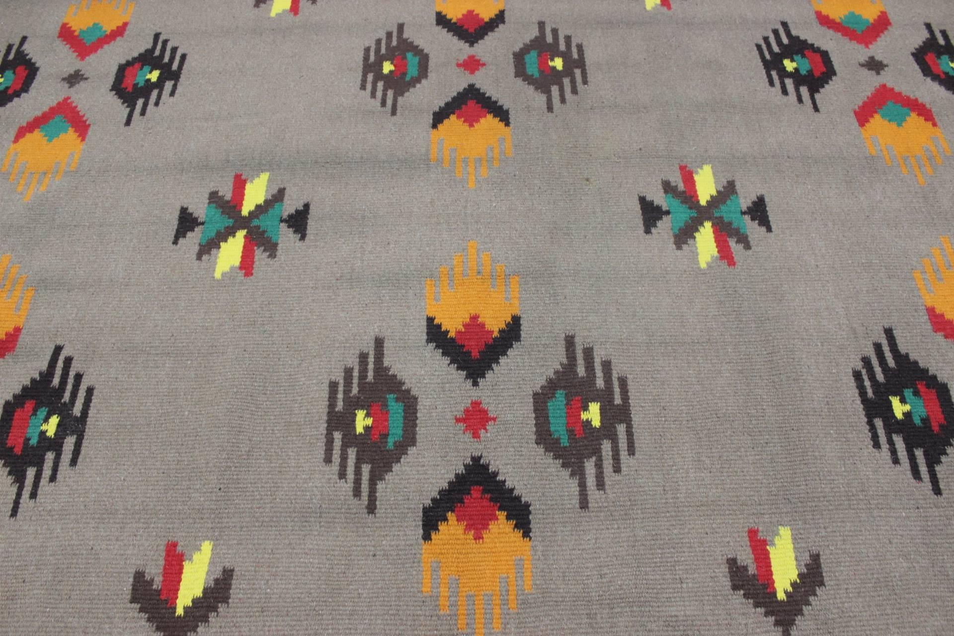 Czech Big Indian Style Kilim Rug or Carpet For Sale