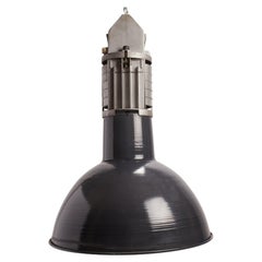 Big industrial chrome lamp, France 1930.