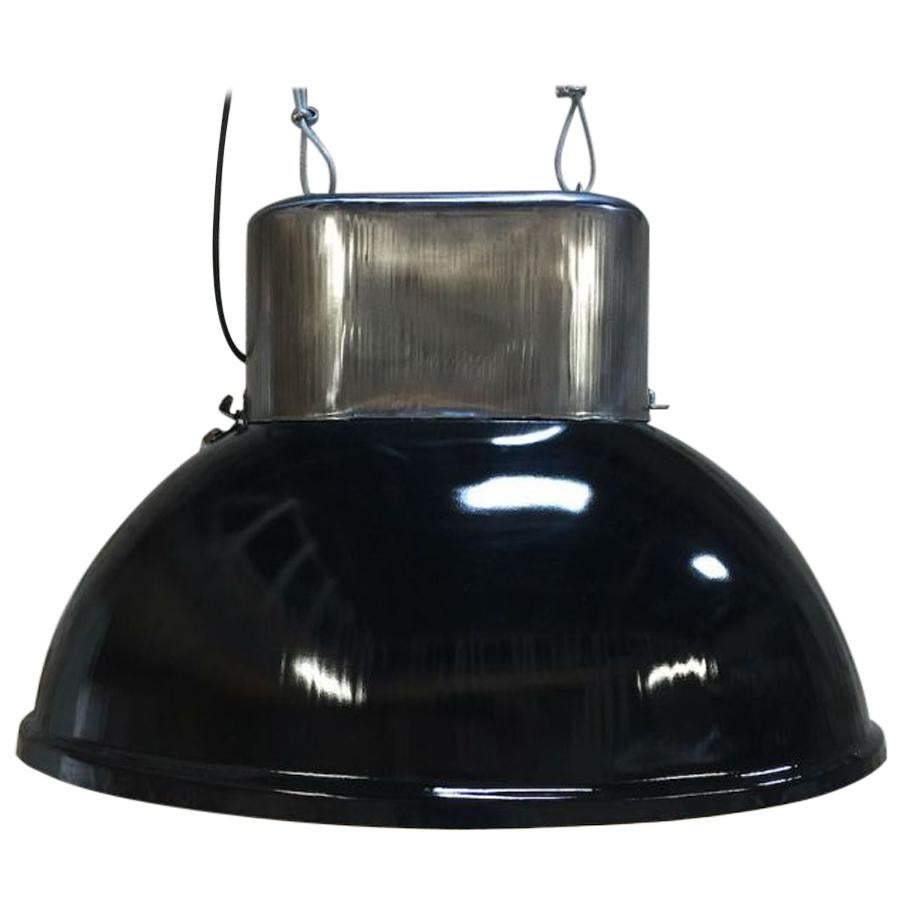 Big Industrial Vintage European Original Steel Pendant Lamp