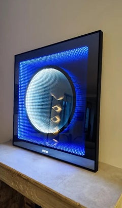 Big Infiny kinetics mirror led lights Fenice, Rybojad or Falcone  Décoration murale