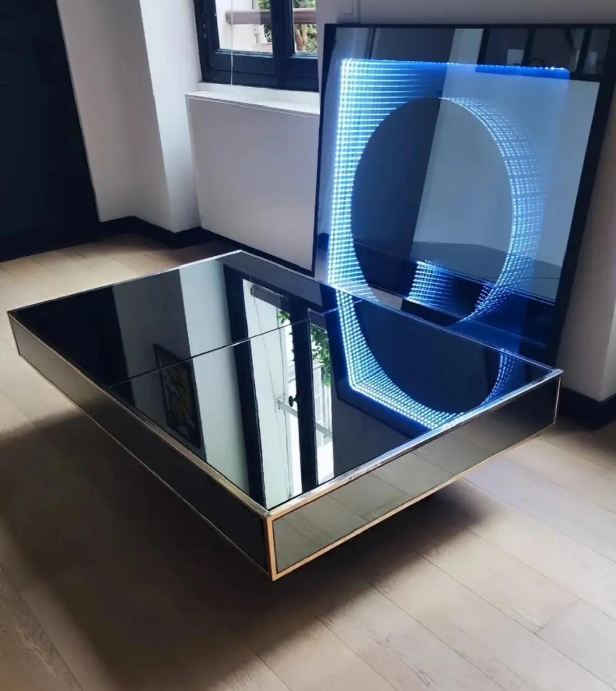 Große Infiny kinetische Spiegel led Lights Fenice, Rybojad oder Falcone  Wanddekoration 1