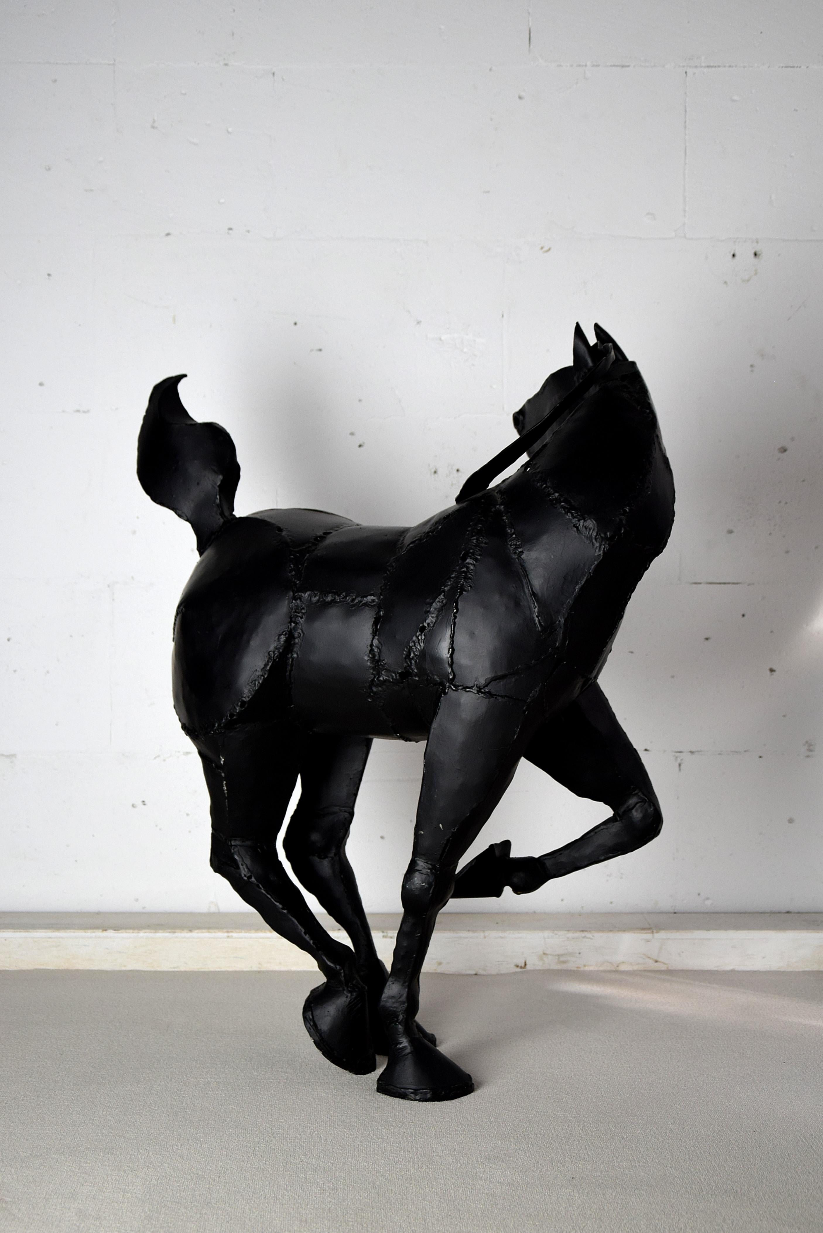 Big Iron Welded 1998 Horse Sculpture In Good Condition In Weesp, NL