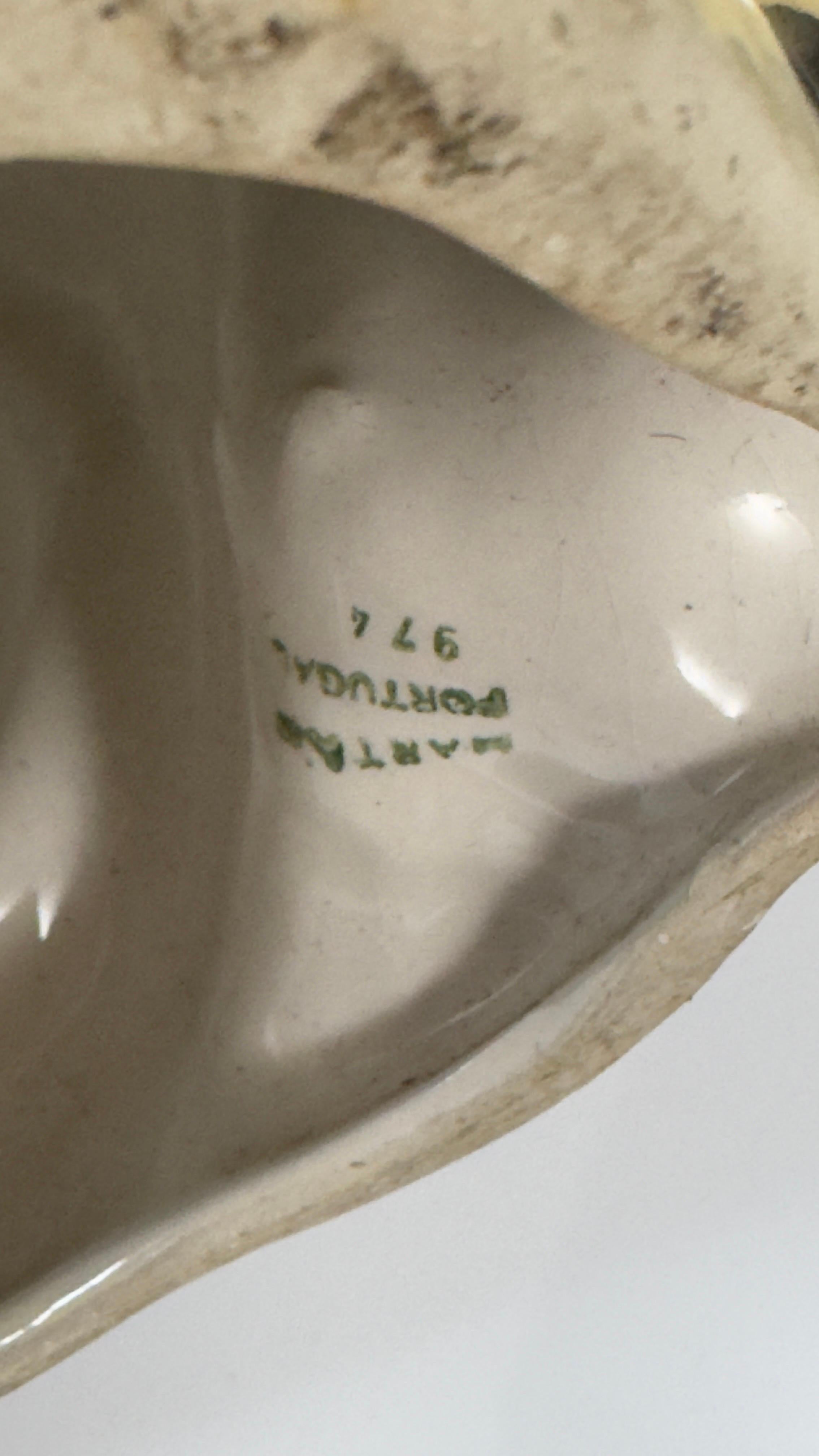 XX secolo Grande scultura leopardiana in ceramica italiana Portogallo 1970