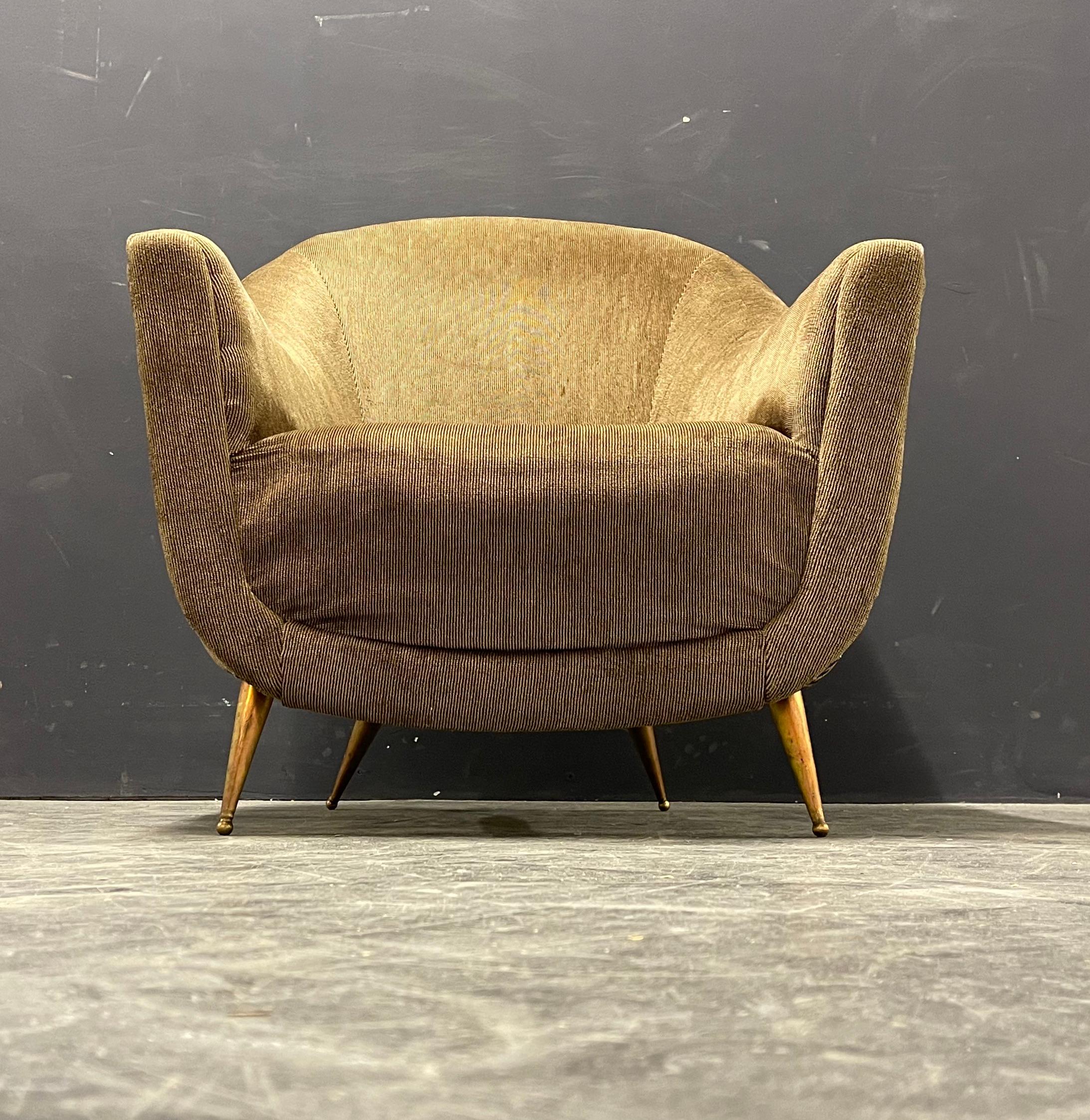 Mid-Century Modern Big Italien Lounge Chair Attributed to Ico Parisi