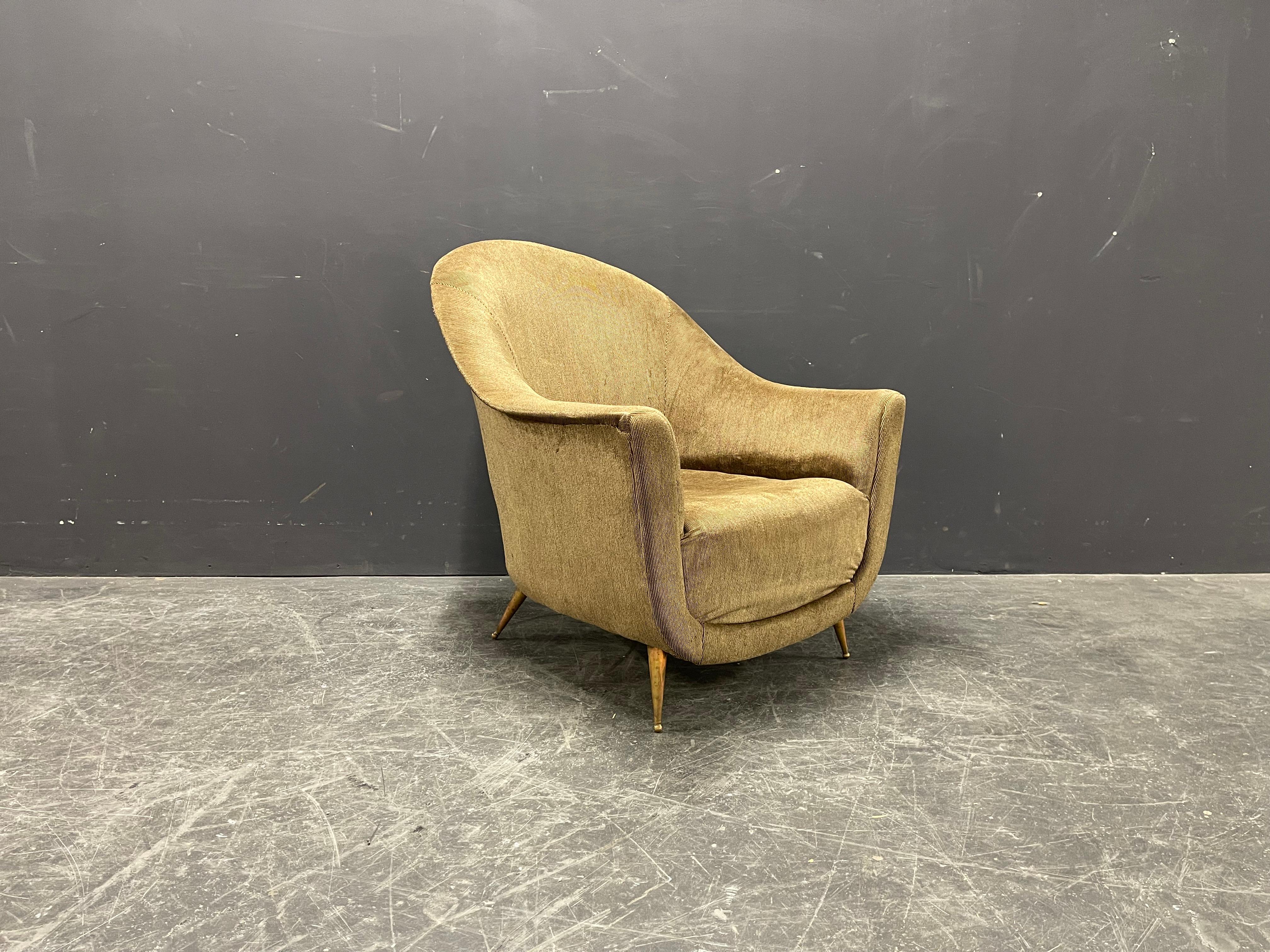 Mid-20th Century Big Italien Lounge Chair Attributed to Ico Parisi