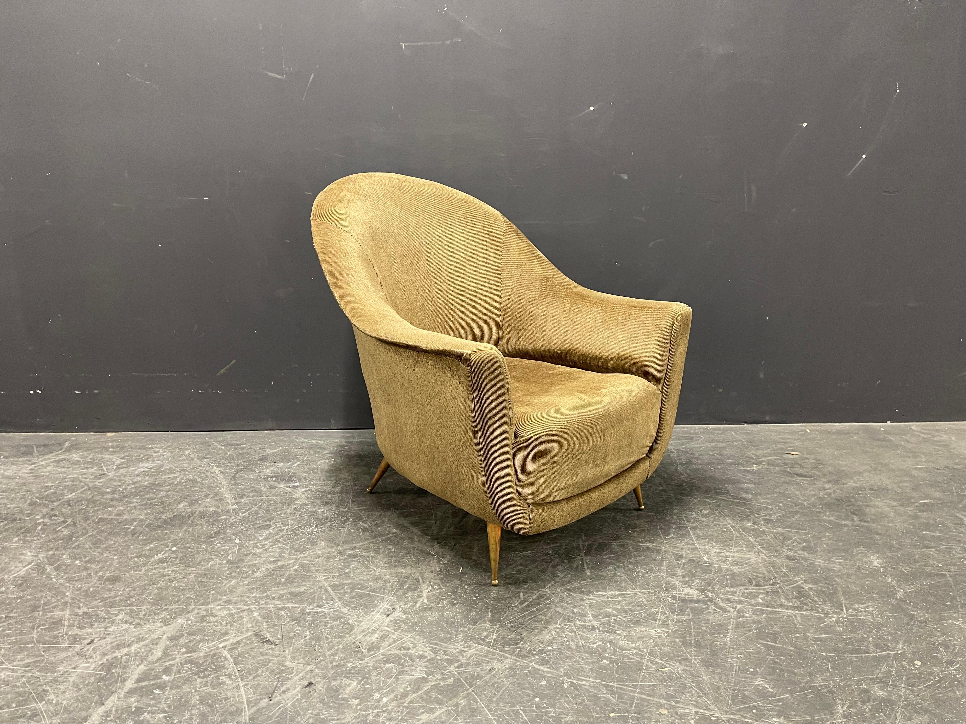 Big Italien Lounge Chair Attributed to Ico Parisi 1