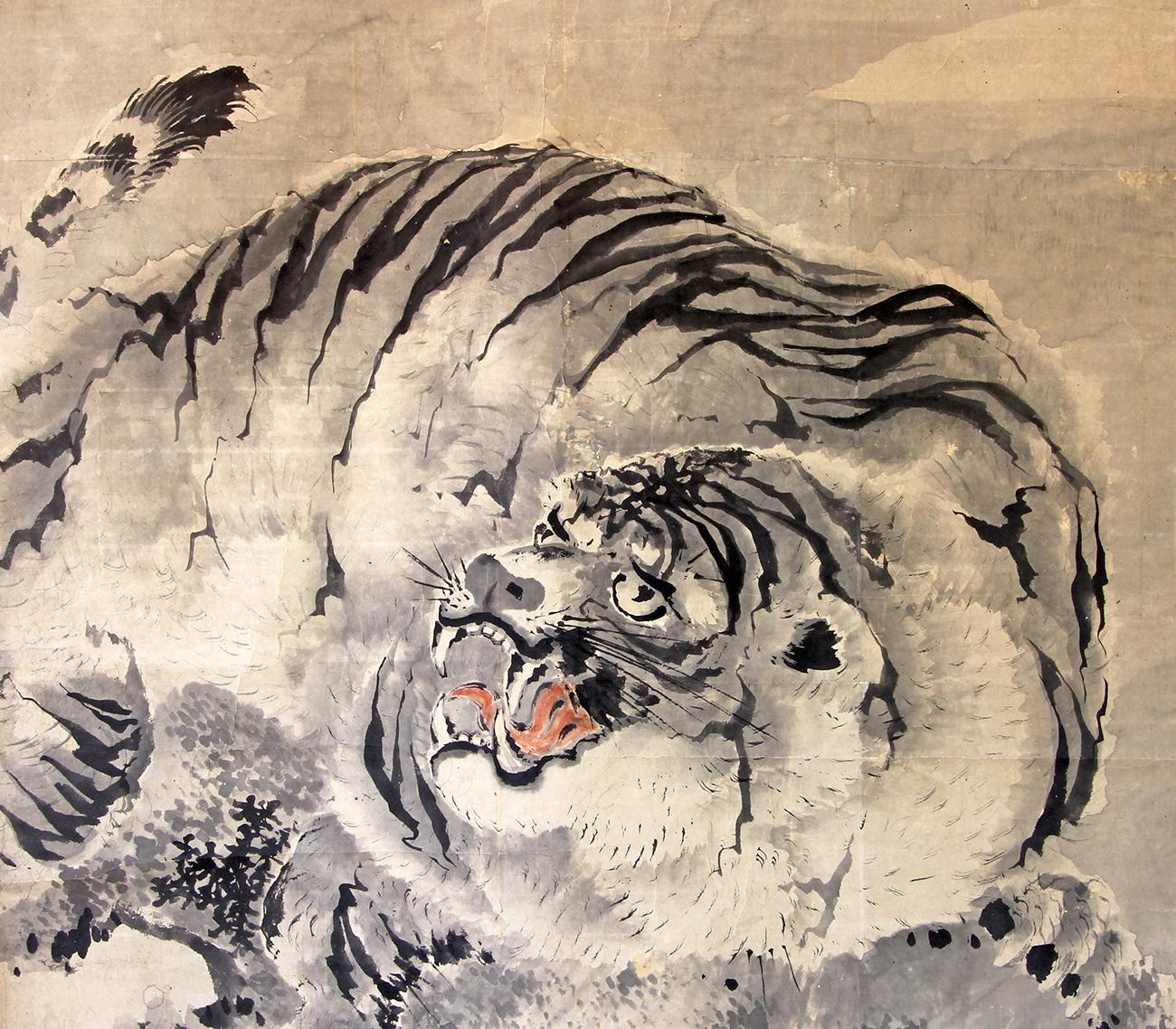 japanese art tiger