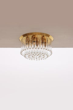 Big J.T. Kalmar Murano Raindrop hanging lamp, 1970 Austria.